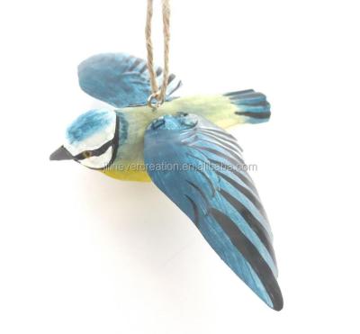 China Promotional China Metal Wings Carved Wooden Birds For Home Decoration for sale