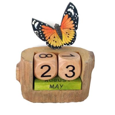 China Sale Table Calendar Factory Perpetual Wooden Cube Calendar In Professional Cheap Price Gifts for sale