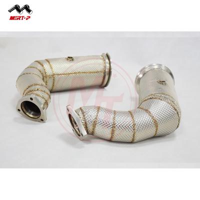 China SS304 MERTOP RACING Lambor URUS V8 4.0T 2018+ Heat Shield Downpipe for sale