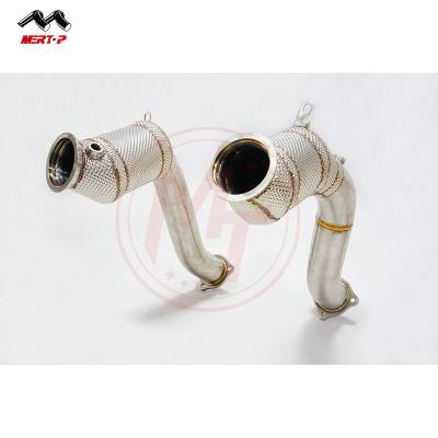 China SUS304 MERTOP Cay*enne 3.6T Heat Shield 2014 - 2018 Downpipe for sale