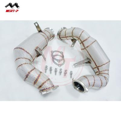 China Hot Selling SUS304 MERTOP PORS*** Ma*can S GTS 3.0TT/3.6TT Heat Shield Downpipe for sale