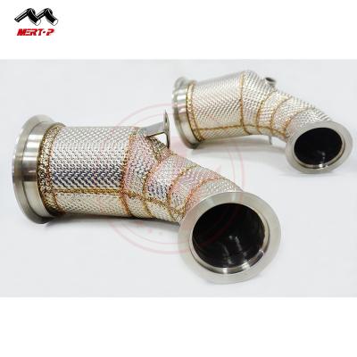 China Hp MERTOP 200cell Euro 5 Downpipe With Heat Shield For Pan Am Porsc**971 2.9T 2018+** for sale