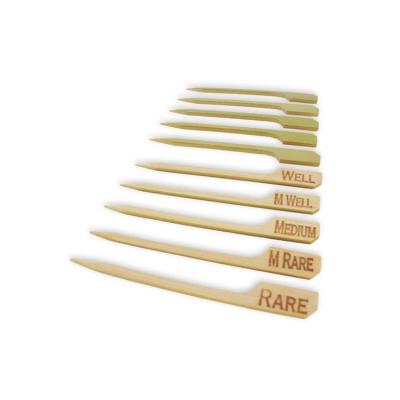 China Skewramboo Flat Bamboo Skewer Easily Cleaned From Best Of Top Quality BBQ Price for sale