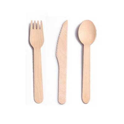 China Automation Durable Using Low Price Knife Fork Wooden Spoon Set Wooden Cutlery for sale