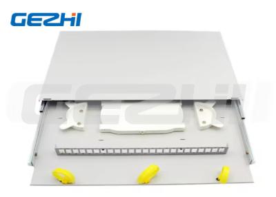 China 19 inch 1U Slide Rail Rack Mount Full Cover Fiber Optic Patch Panel Te koop