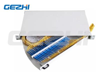 China 19 inch 1U Side Pull Out Rack Mount Fiber Optic Patch Panel Te koop