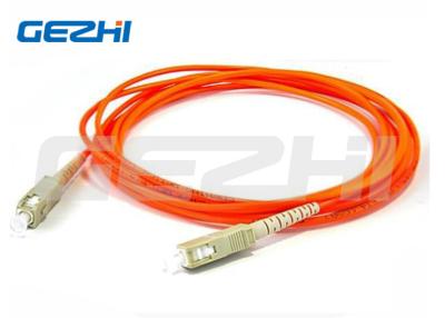 China SC Style SX/DX MM Orange Fiber Optic Cable Patch Cord with ±0.1dB Repeatability à venda