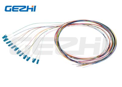 China Fiber optic patch cord pigtail 12 Core LC/UPC SM zonder jas patch cord pigtail Te koop