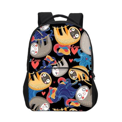 China Outdoor Student Kids School Backpack Bag Fashion School Backpack High Grade Waterproof Ergonomic Design Bags With Sloth Printing for sale