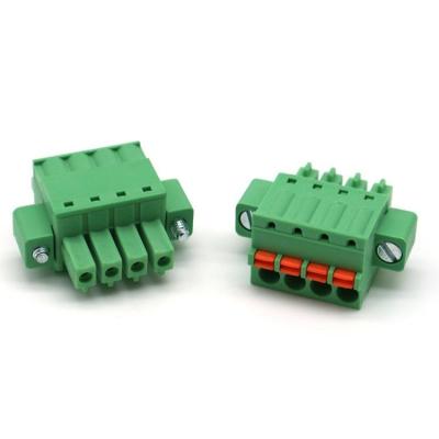 China Wire Connecting 2 Pole Factory Made 3.81Mm Pitch Not Afraid Of Vibration Connector Pluggable Terminal Blocks for sale