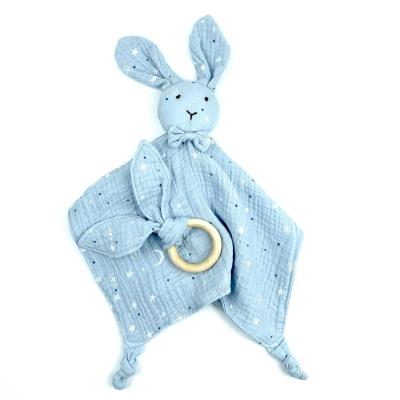 China Hot Sale Organic Cotton Baby Comforter Bunny Muslin Lovely Plush for sale