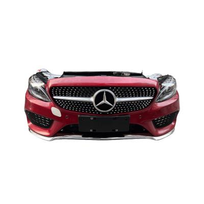 China Wholesale High Quality Plastic For Mercedes Benz W205 Front Bumper Assembly Air Intake Grill Headlights Water Reservoir for sale