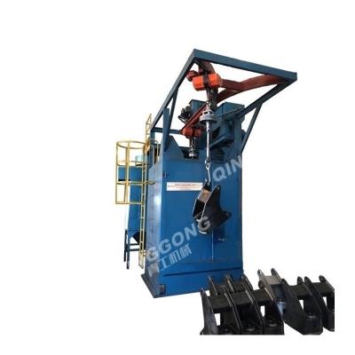 China Building Material Shops Double Hook Shot Blasting Machine / RFQ Hanger Shot Blasting Machine for sale