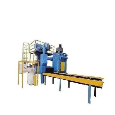 China Factory H Beam Roller Conveyor Type Blasting Device Abrator Descaling Pass Through Shot Blasting Equipment for sale