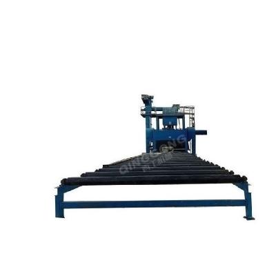 China Building material shops roller conveyor type monorail shot blasting machine / automatic shot blasting machine for steel pipe for sale