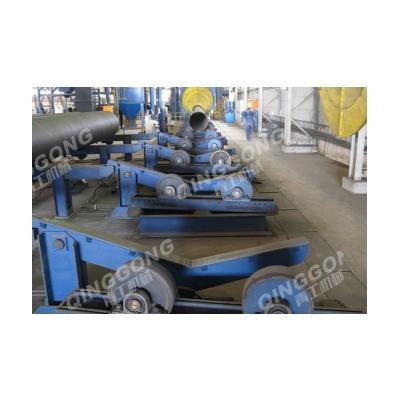 China Building Material Shops Steel Bar Rust Roller Conveyor External Steel Pipe Deformed Shot Blasting Cleaning V Shaped Machine for sale