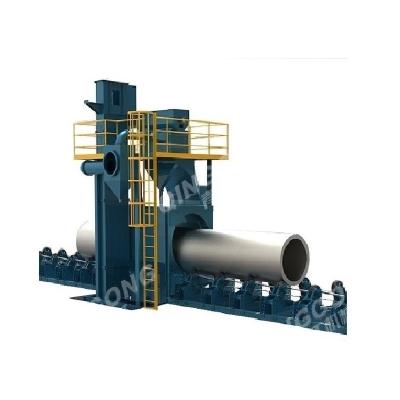 China Building Material Stores Drilling Liner and Deformed Cleaning Type Shot Blasting Steel Bar Rust Abrator Diabolo Conveyor Machine for sale