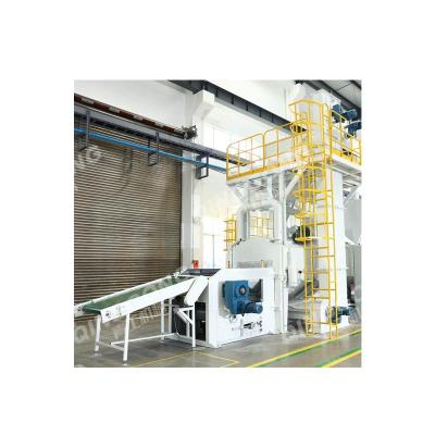 China Building Material Shops Automatic Rust Remove Small Metal Area Wheel Wire Mesh Aluminum Shot Blasting Machine for sale