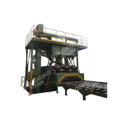 China Building material stores steel plate surface shot blasting machine with paint system steel structure preservation line for sale