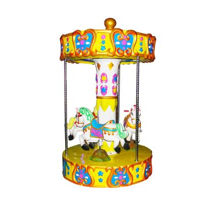 China Small Carousel Coin Operated Kiddie Ride Cute Design Space Saving High Strength Structure for sale