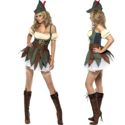 China Polyvinyl Alcohol Fiber Halloween Costume Woodland Elf Hunter Costume Pirate Costume Queen Robin Hood Warrior Cosplay Costume for sale