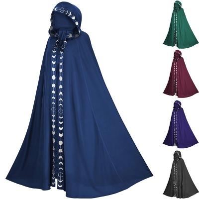 China Renaissance Halloween party hooded cloak cosplay costumes 5 color fancy dress medieval cloak Halloween movie and TV cos costumes for sale