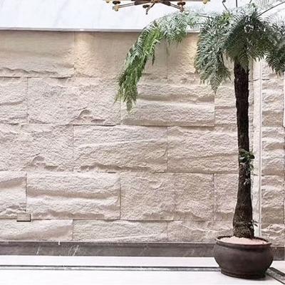 China Modern pu cultural stone 30mm wall panel decor 3d outdoor stone veneer for building exterior wall decoration light color for sale