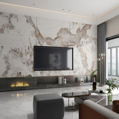 China Wear resistance Factory 1600x3200 9mm porcelain marble glossy slab sintered stone tile polished glazed slab tile for home decoration for sale