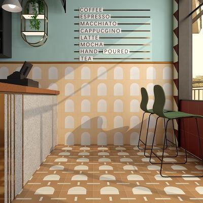 China Rustic Tiles wall painted flora porcelain tiles modern encaustic tiles 300x300mm geometric pattern design ceramic floor tiles for sale