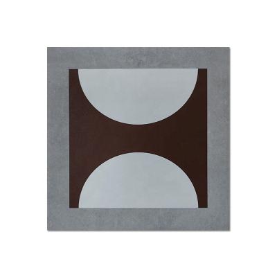 China Rustic Tiles geometric designs non slip floor wall tiles handmade color glazed brown grey porcelain tiles for sale