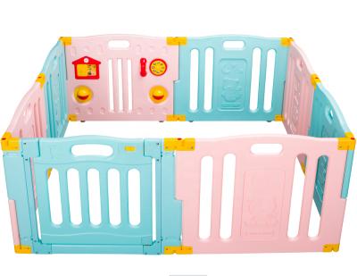 China Easy Assembly 8 Panel Playpen Kids Safety Activity Center Baby Play Yard with Lock Gate Kids Fence for Home Indoor Outdoor for sale