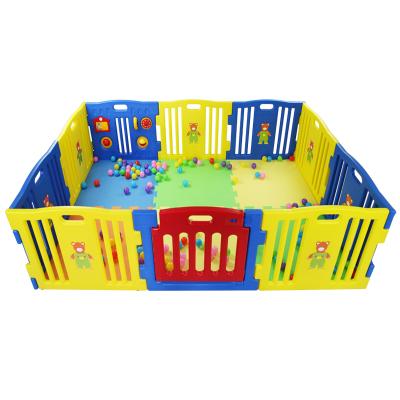 China Easy Assembly Baby Playpen 8 Panel Foldable Frame Kids Tops Play Center Court Indoor Outdoor Playards for sale