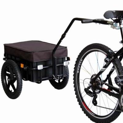 China Other Outdoor Trailers Bicycle Cargo Trailer Can Load Luggage , Box Cargo Trailer With Removable Transport Box And Cover for sale