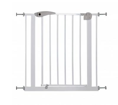 China Safety Gate For Baby 1st Safety Easy Install White Metal Baby Gate With Extension for sale