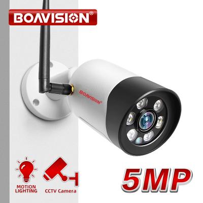 China WiFi Two Way Audio Wireless Camera Security Bullet Camera HD 1080P 5MP Full Color CCTV Recording IP Night Vision Function Outdoor Use for sale