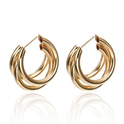 China High quality new simple design classic ring earrings combine ring earrings for ladies for sale