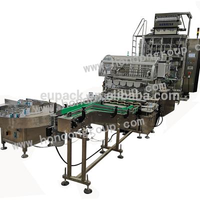 China Food Multi-lanes Milk Powder Packing Machine With Box Line for sale