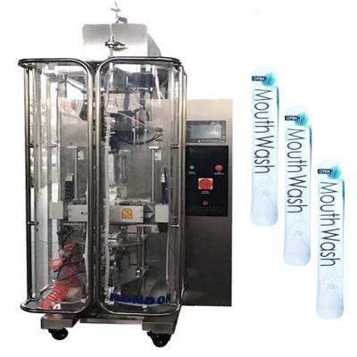 China Food PLC Control Seal Filling Liquid Packing Machine For Mouthwash Liquid Transport Hydraulic Power For Travel for sale