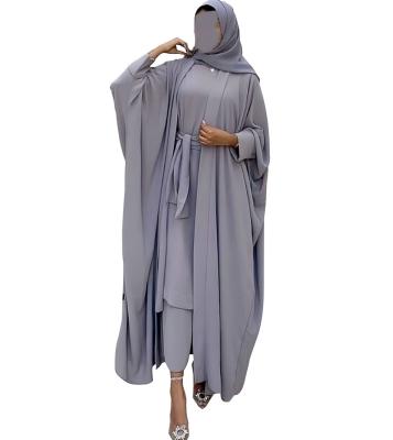 China Wholesale High Quality Polyester Fiber Muslim Women's Clothing In Dubai Long Dresses Muslim Dress Traditional Islamic Clothing Two Piece for sale