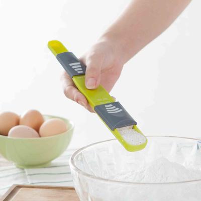 China Accurate To Get The Kitchen Eight Tier Scales Measuring Spoon Adjustable Coffee Scoop Regulator Cooking Scoop for sale