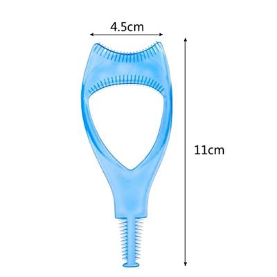 China Cosmetic Tool Eyelash Comb 3 in 1 Lower Aid Lash Mascara Guard Applicator Eyelash Makeup Tool Stimulating Eye Guide with Eyelash for sale