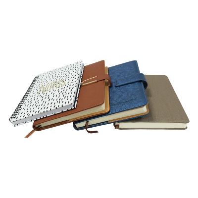 China Leather Customizable Color Notepad A5 Business Hardcover Book Notebook Gift Box Set Retro Office Meeting Notepad for sale