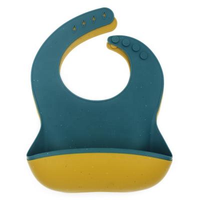 China Newborns Baby Bibs Solid Silicone Viable Customized Feeding Bibs Waterproof Drooling Baby Stuff Bibs for sale