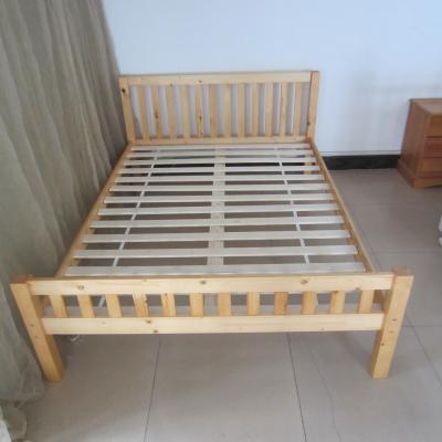 China Solid Wood Bed Gray Fabric Ottoman Bed Frame Super Large For Home Furniture for sale