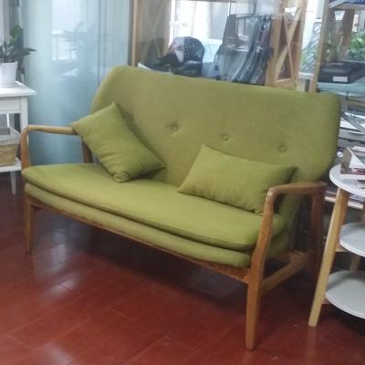 China Sofa Scandinavia Style Sectional Leisure Upholstered Sand Blown Natural Solid Oak Relaxing Wood for sale