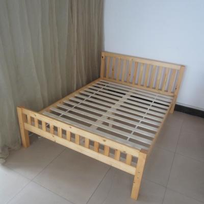 China 2018 Large Simple Solid Wood Large Wooden Bed for sale