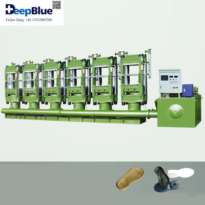 China EVA / RUBBER Computer Control Sole Pressing Molding EVA Foam Machinery for sale