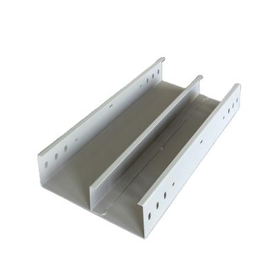 China Cable Tray Steel Floor Conduit Trunking Hanger System Custom Spray Channel Type Cable Tray With Plate for sale