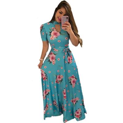 China New Breathable Women's Maxi Sexy Casual Elegant Formal Summer Flower Printed Dresses Clothes For Ladies for sale