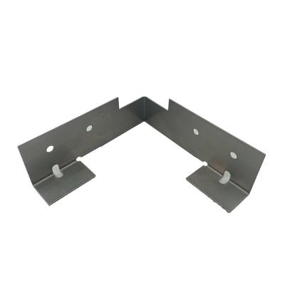 China Modern L Shape Stainless Steel Fire Window Angle Corner Fixed Parts Window Stamping Parts for sale